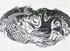Mermaid and Whale Block